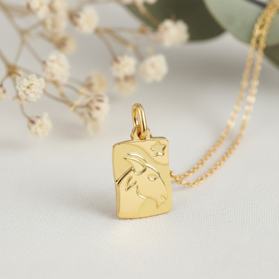 Pendentif Signe Astrologique Capricorne, Or jaune 750, 10x15mm - Argyor