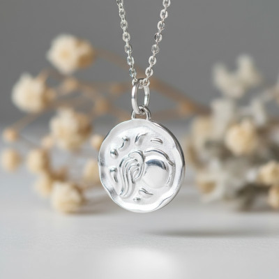 Pendentif Signe Astrologique Verseau, Argent - Emanessence