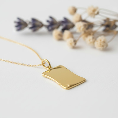 Pendentif Parchemin simple, Or jaune 750 - Argyor