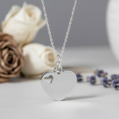 Pendentif Coeur Ajouré, Argent 925 - Emanessence