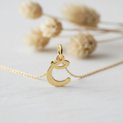 Pendentif lettre C, Or jaune 750 - Argyor