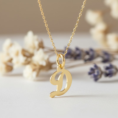 Pendentif lettre D, Or jaune 750 - Argyor