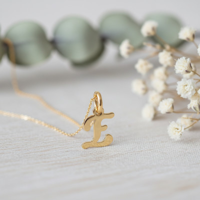 Pendentif lettre E, Or jaune 750 - Argyor