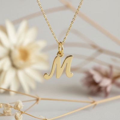 Pendentif lettre M, Or jaune 750 - Argyor