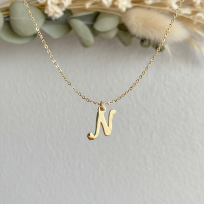 Pendentif lettre N, Or jaune 750 - Argyor