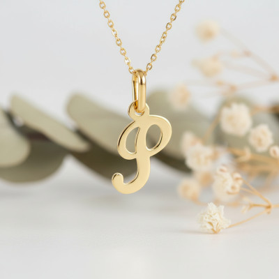 Pendentif lettre P, Or jaune 750 - Argyor