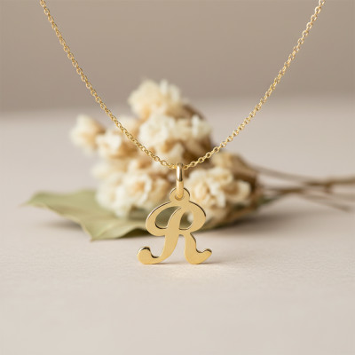 Pendentif lettre R, Or jaune 750 - Argyor