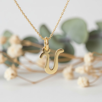 Pendentif lettre V, Or jaune 750 - Argyor
