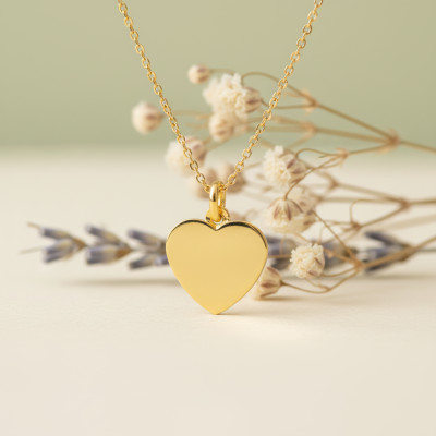 Pendentif coeur, Or jaune - Emanessence
