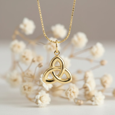 Pendentif Noeud Celtique, Or Jaune 375 - Emanessence