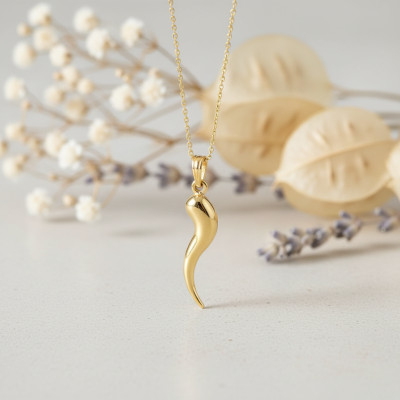 Pendentif Corne d'abondance, Or Jaune 375 - Emanessence