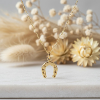 Pendentif Fer à Cheval, Or Jaune 375 - Emanessence