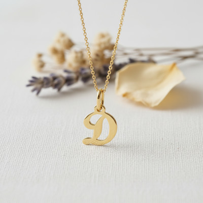 Pendentif lettre D, Or jaune 750 - Argyor