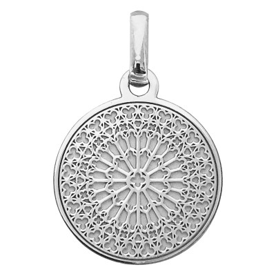 Médaille Rosace Notre Dame de Paris, Argent 925, 22 mm - Lumiosa