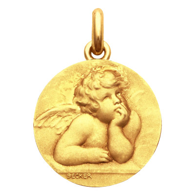 Médaille Ange Raphaël, Or jaune 750, 15 à 22mm - Becker