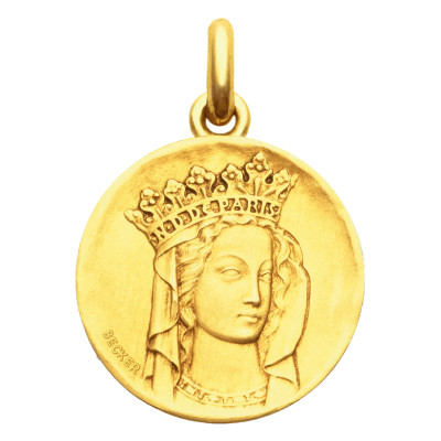 Médaille Vierge Notre Dame, Or jaune 750, 15 à 28mm - Becker
