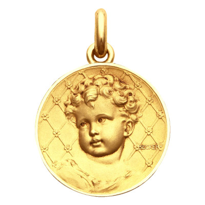 Médaille Bébé Becker, Or jaune 750, 15 à 22mm - Becker