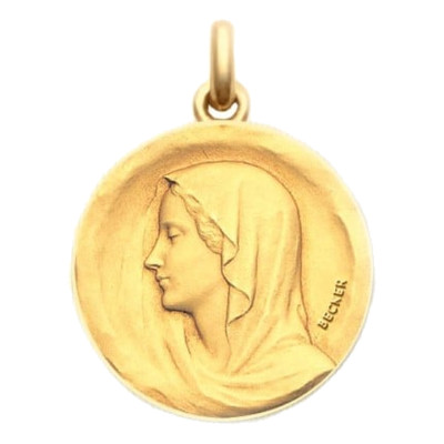 Médaille Vierge Regina, Or jaune 750, 15 à 28mm - Becker