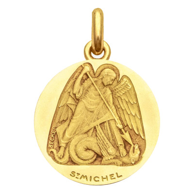Médaille Saint Michel, Or Jaune 750, 15 à 20mm - Becker