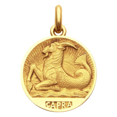 Médaille signe du zodiaque capricorne, Or jaune 750, 15 à 35mm - Becker