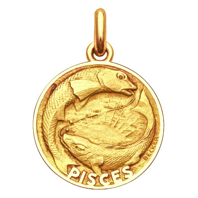 Médaille signe du zodiaque poisson, Or jaune 750, 15 à 22mm - Becker