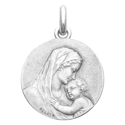 Médaille Vierge maternité, Argent massif, 15 à 22mm - Becker