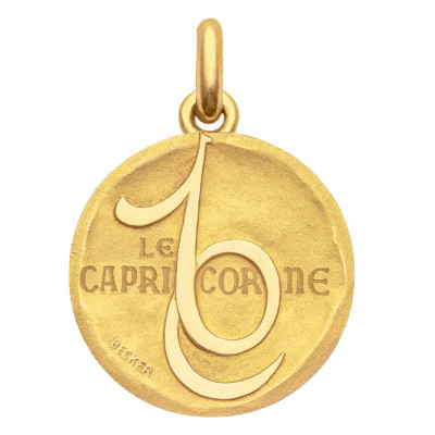 Médaille Signe Astrologique Capricorne, Or jaune 750, 15 à 22mm - Becker