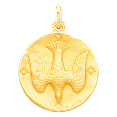 Médaille Saint Esprit, Or Jaune 750, 10 à 20 mm - Becker