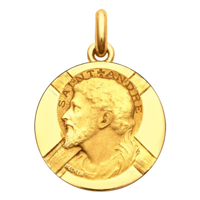 Médaille Saint André, Or Jaune 750, 15 à 20 mm - Becker