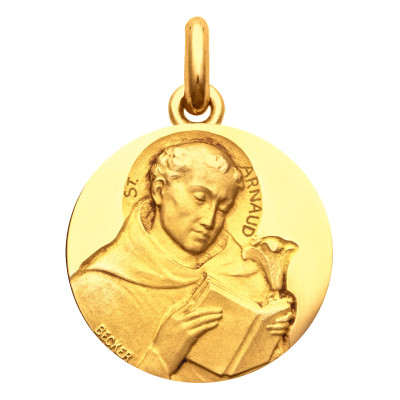 Médaille Saint Arnaud, Or Jaune 750, 15 à 20 mm - Becker