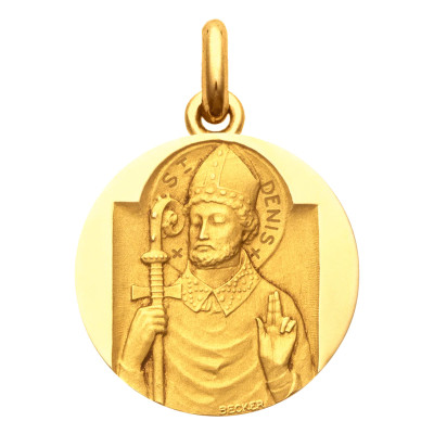 Médaille Saint Denis, Or Jaune 750, 15 à 20 mm - Becker