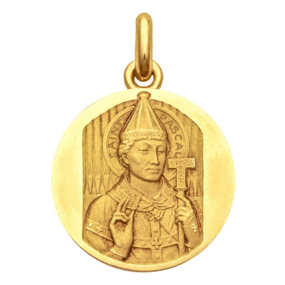 Médaille Saint Pascal, Or Jaune 750, 15 à 20 mm - Becker