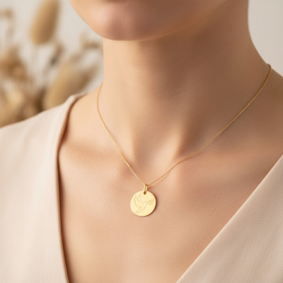 Médaille Colombe, Or jaune, 16mm - Lucas Lucor