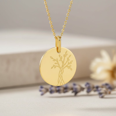 Médaille Arbre de Vie, Or jaune 375, 16mm - Lucas Lucor