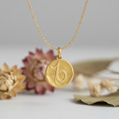 Médaille Signe Astrologique Capricorne, Or jaune 750, 15 à 22mm - Becker