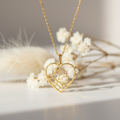 Collier Femme Nénuphar, Or jaune 750 - Emanessence