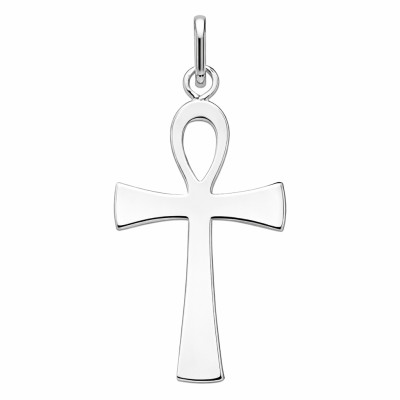 Croix Egyptienne, Argent Rhodié, 21x13mm - Emanessence