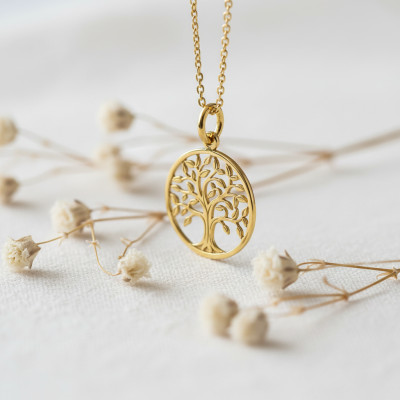 Médaille Arbre de Vie Ajourée, Or jaune 750, 17mm - Argyor