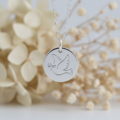 Médaille Colombe, Argent 925, 16mm - Argyor