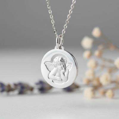 Médaille Ange Raphaël, Argent 925, 15mm - Argyor