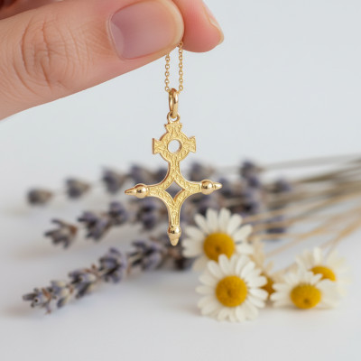 Pendentif Croix du Sud, Or Jaune 375, 28x21mm - Lucas Lucor