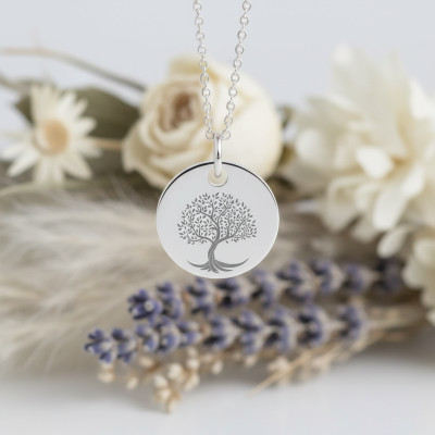 Médaille Arbre de Vie Torsadé, Argent 925, 19 mm - Lumiosa