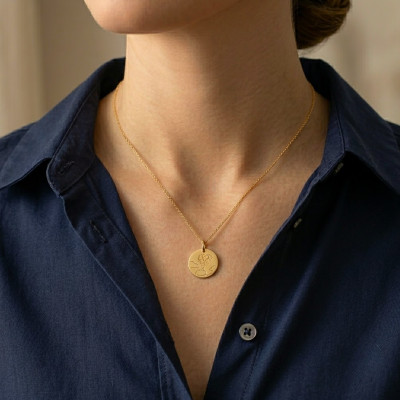 Médaille Enfant tête dans les nuages, Or Jaune 375, 16 mm - Augis