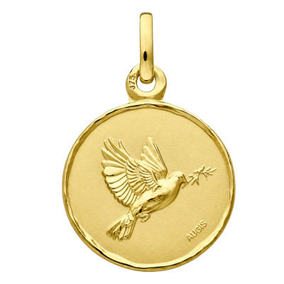 Médaille Colombe Espérance, Or Jaune 375, 16 mm - Augis