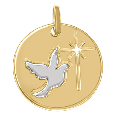 Médaille Colombe ajourée, 2 Ors 375 - Emanessence