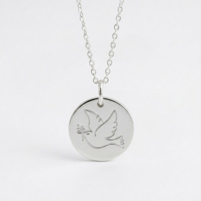 Médaille Colombe, Argent 925, 16mm - Argyor