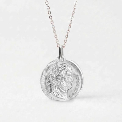 Médaille Augustus Ronde, Argent, 18mm - Emanessence