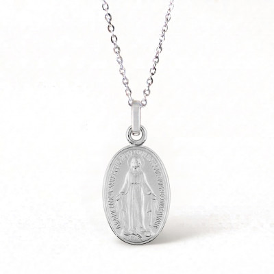 Médaille Vierge Miraculeuse, Argent, 16x11mm - Emanessence