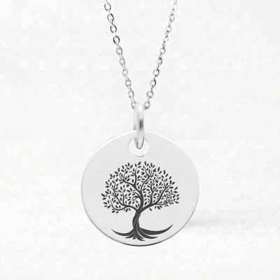 Médaille Arbre de Vie Torsadé, Argent 925, 19 mm - Lumiosa