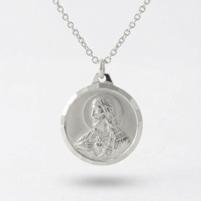 Médaille Christ Scapulaire, Argent 925, 18mm - Argyor